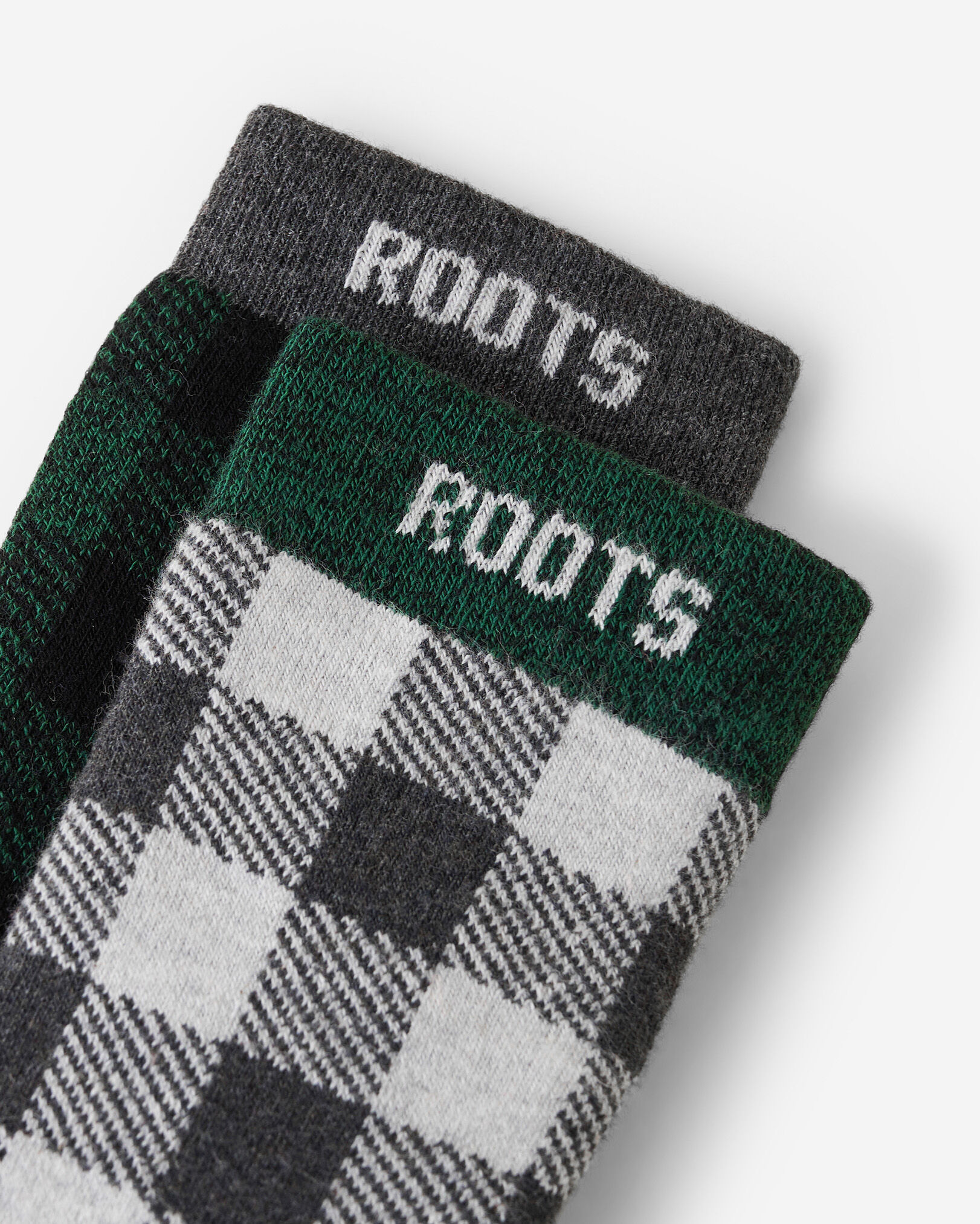 Plaid boot socks top