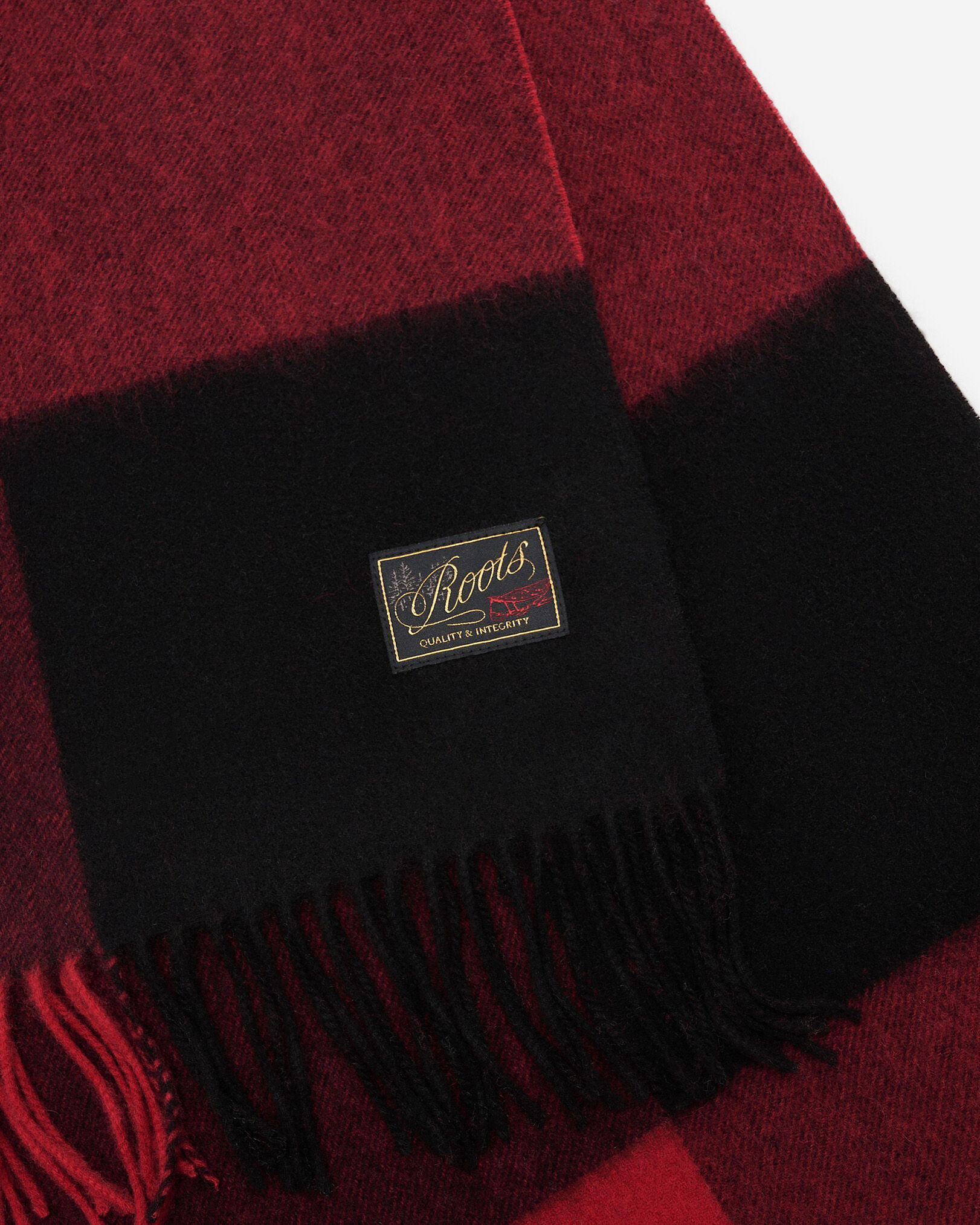 Écharpe en laine à carreaux