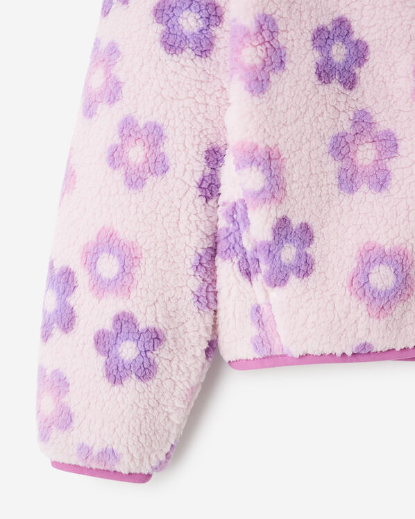 Blouson en mouton &agrave; motif floral pour filles