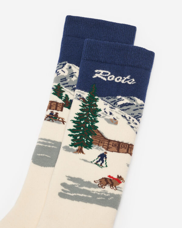 Adult Landscape Intarsia Sock