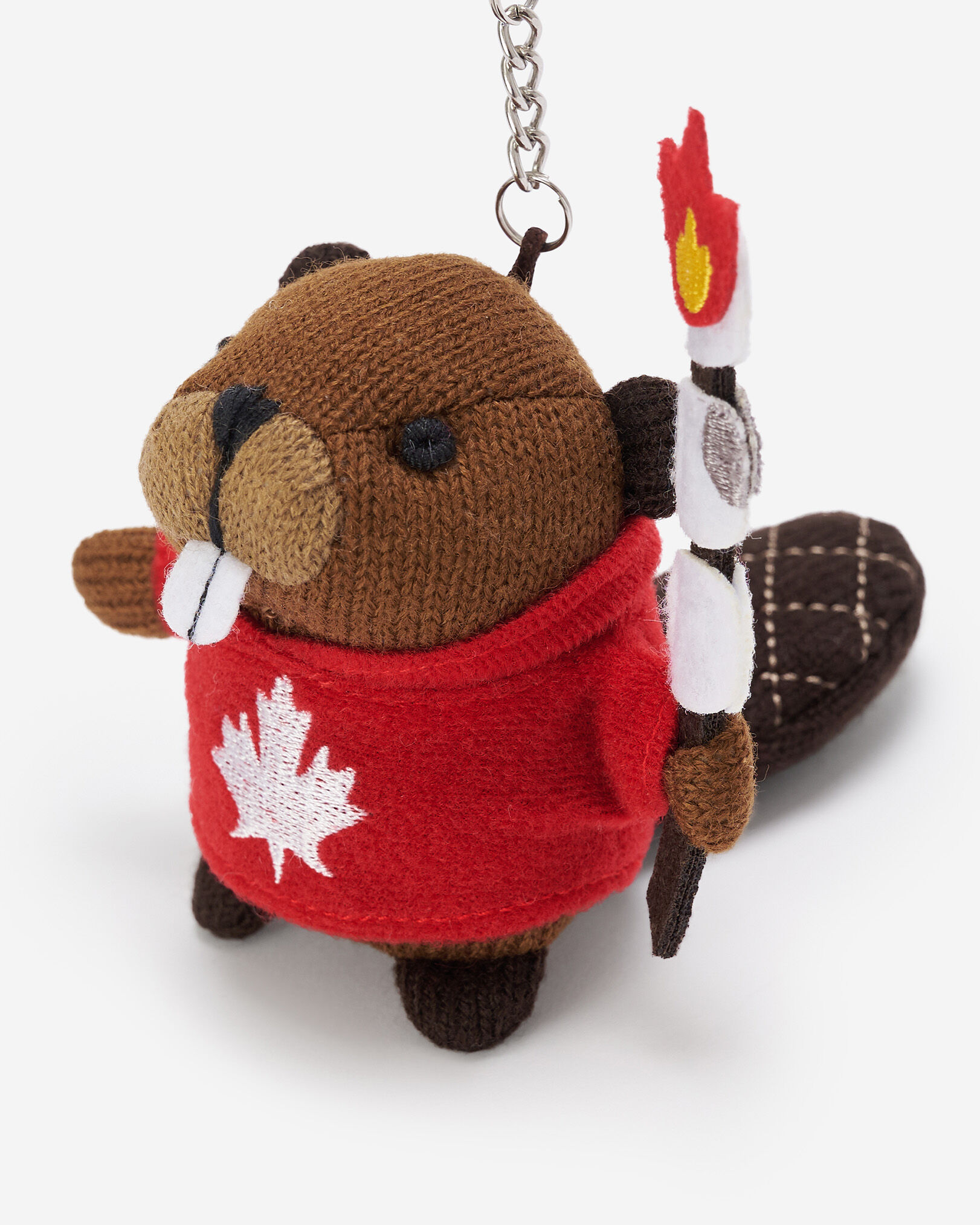 Marshmallow Beaver Keychain