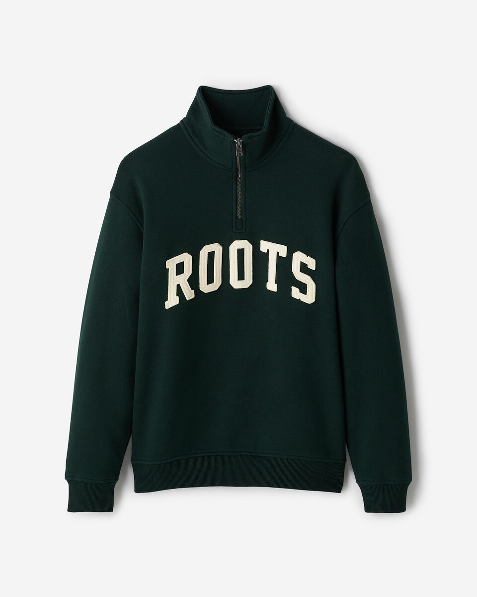 Roots Applique Half Zip Stein