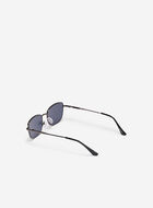 Womens Metal Slim Rectangle Sunglasses