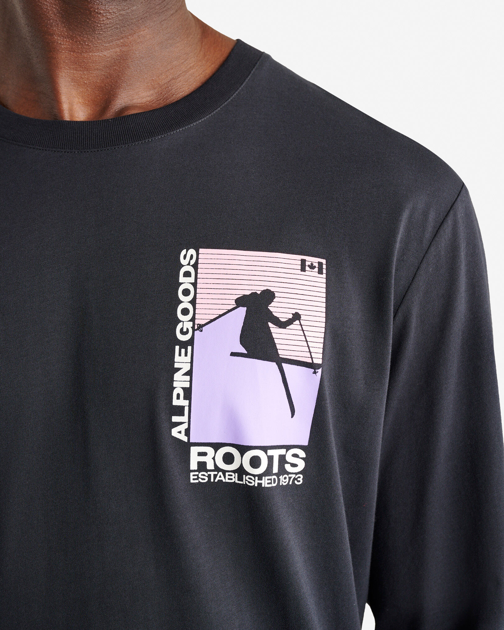 Mens Vintage Alpine Goods Long Sleeve T-Shirt