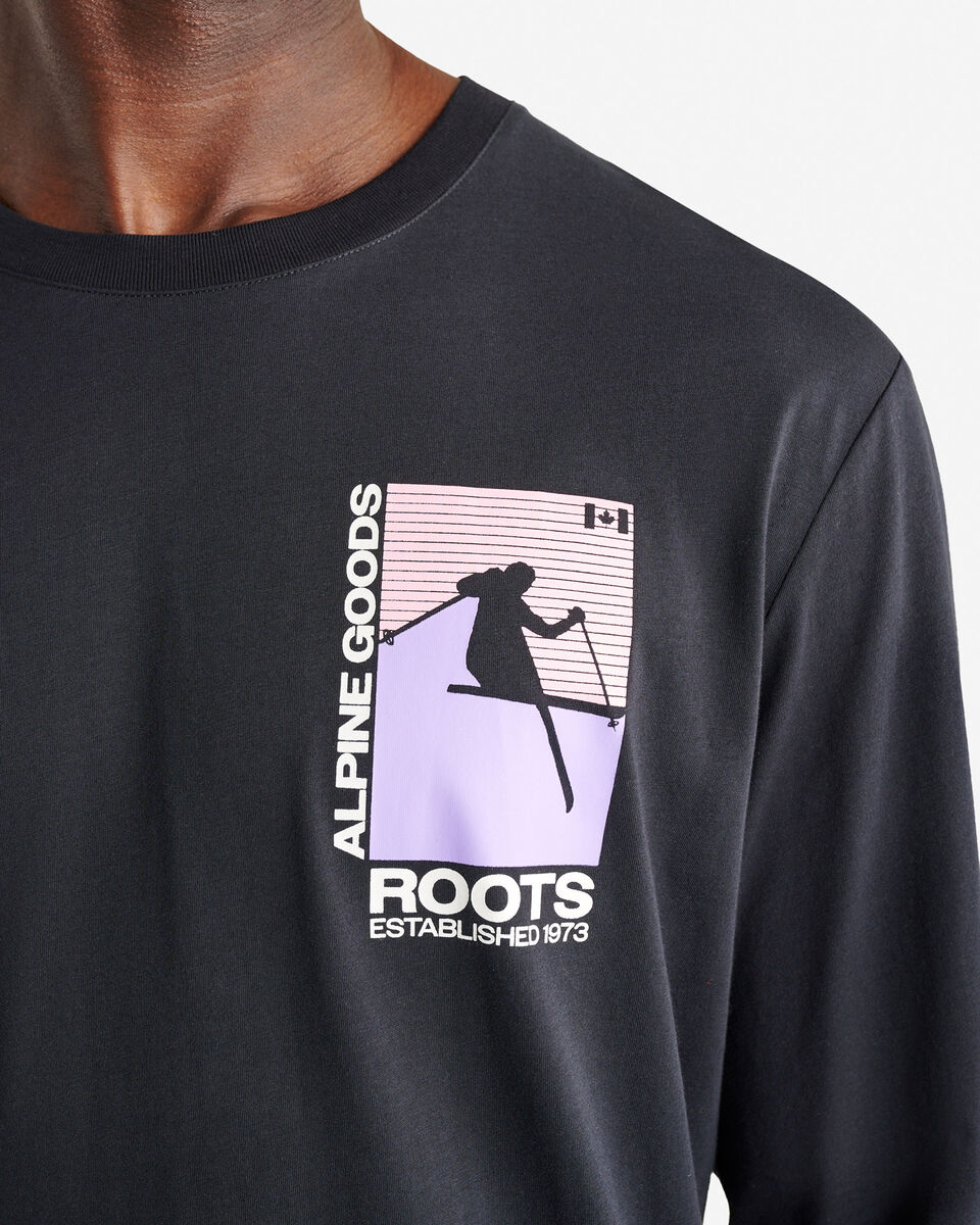 T-shirt à manches longues rétro alpin pour homme