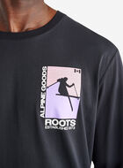 T-shirt à manches longues rétro alpin pour homme