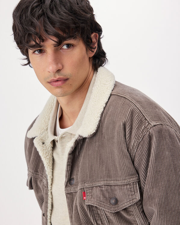 Blouson d&eacute;contract&eacute; en velours c&ocirc;tel&eacute; et en sherpa Levi'sᴹᴰ pour homme 