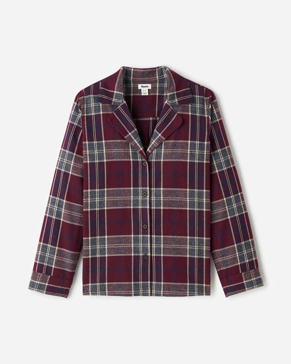 Chemise de pyjama &agrave; carreaux pour femme