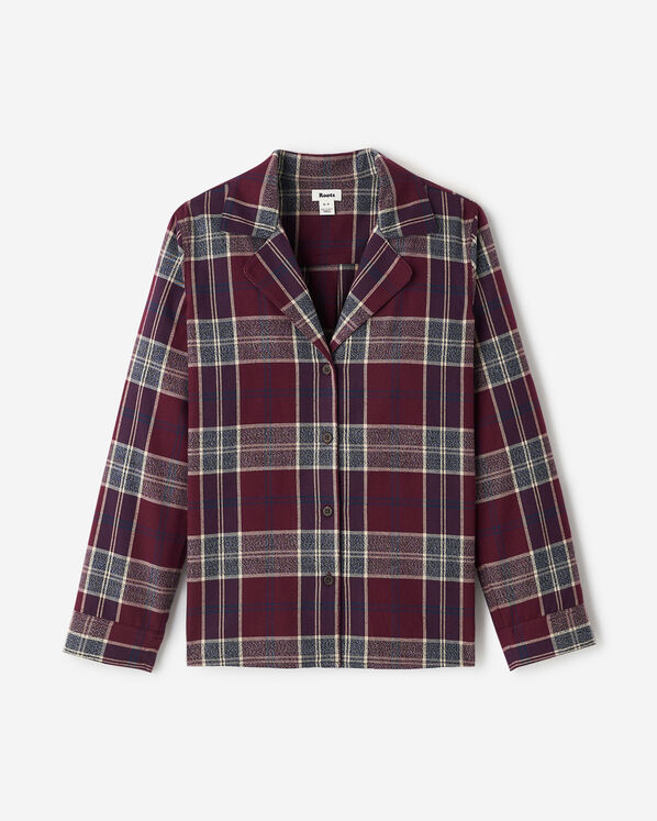 Chemise de pyjama &agrave; carreaux pour femme