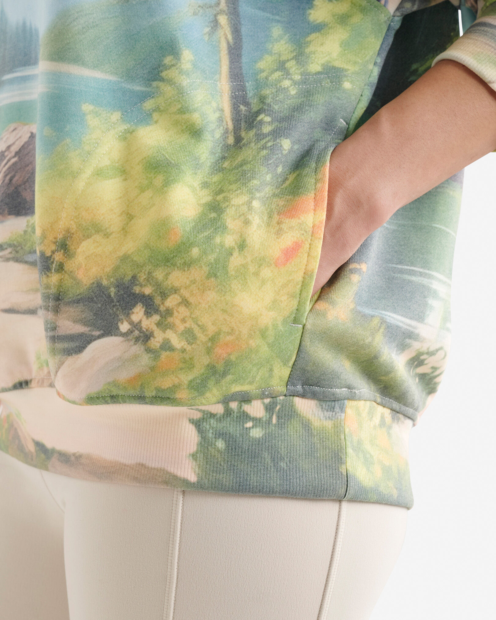 Beaver Canoe Landscape Hoodie