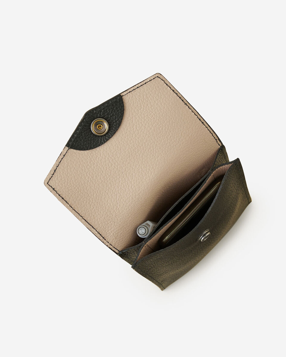 Sac &agrave; bandouli&egrave;re &agrave; goussets lat&eacute;raux en accord&eacute;on pour t&eacute;l&eacute;phone en cuir Cervino