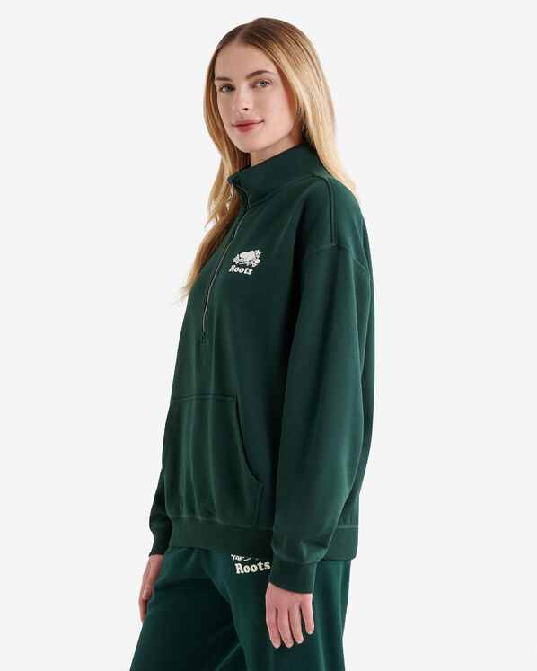 Chandail &agrave; col &agrave; glissi&egrave;re d&eacute;contract&eacute; Cooper en coton bio