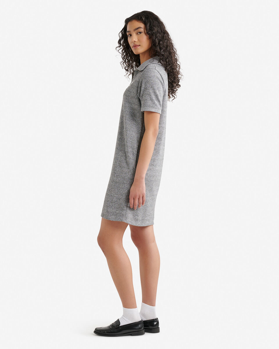 Robe &agrave; manches courtes et demi-glissi&egrave;re en jersey bouclette Cooper