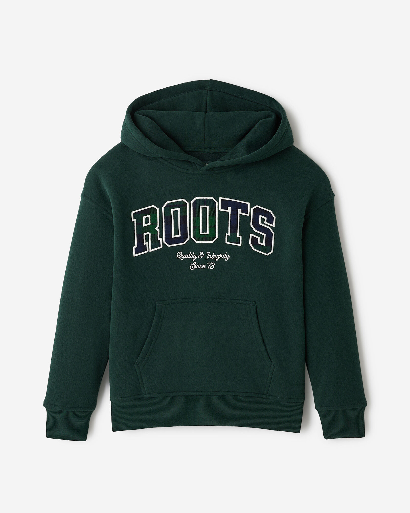 Kids Plaid Applique Hoodie