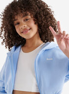 Girls Summer Cloud Cropped Bubble Full Zip Hoodie