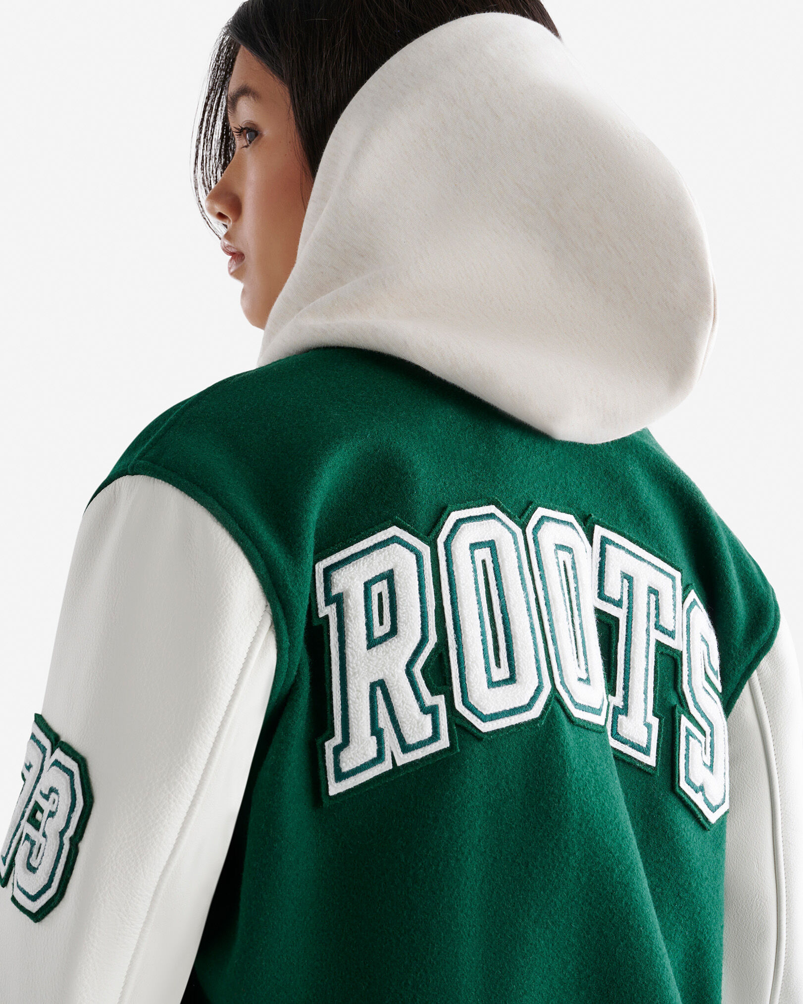 Roots varsity jacket womens online