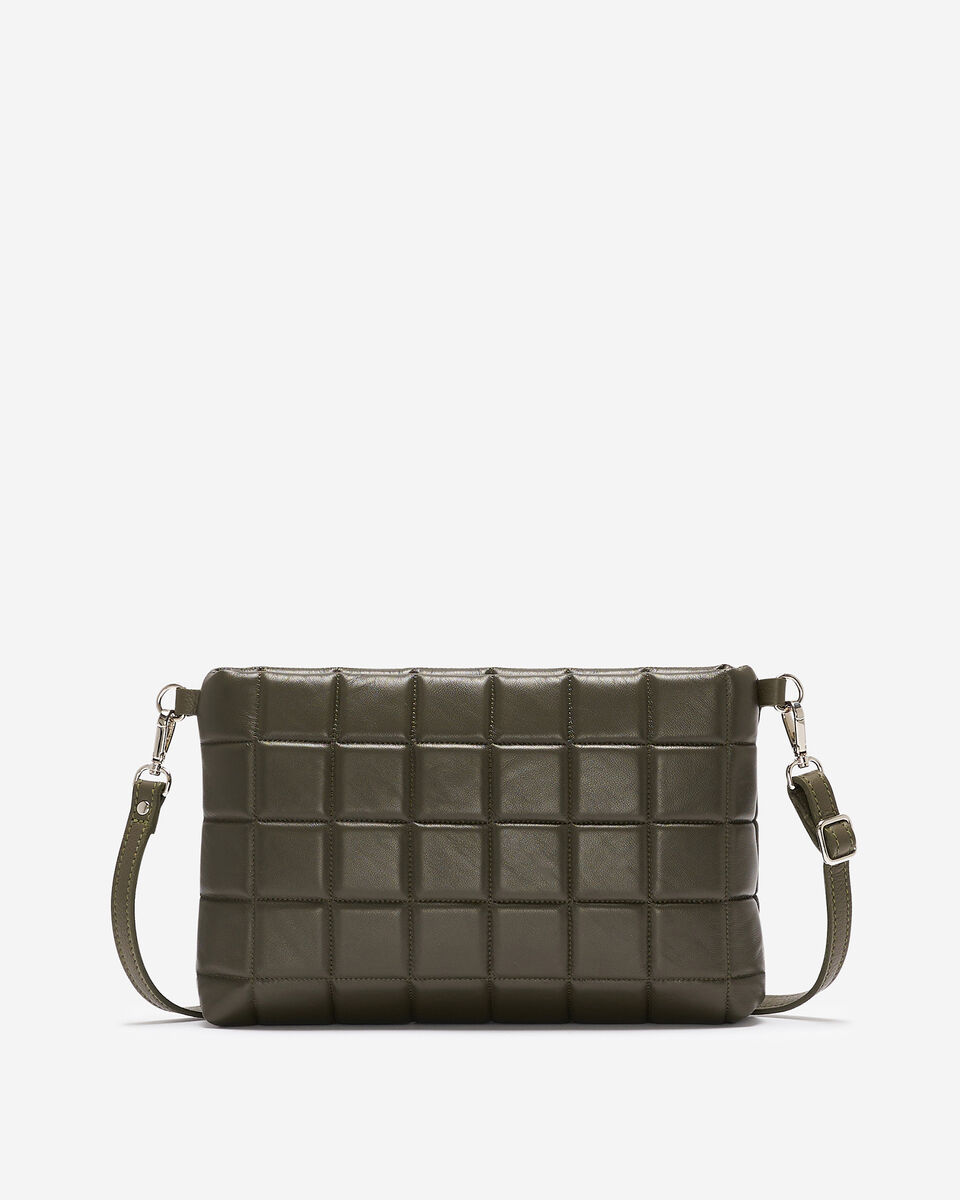 Pochette bouffante carrée à bandoulière