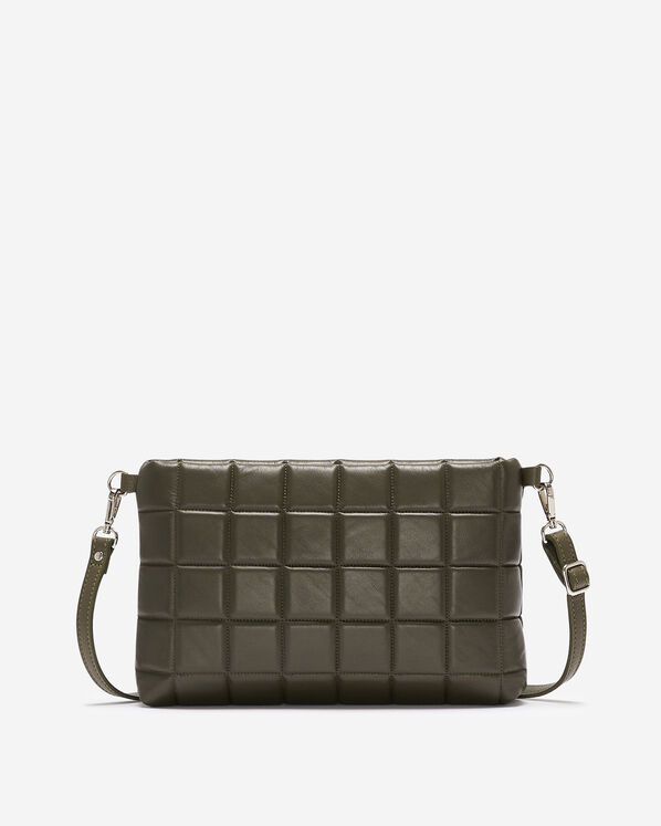 Pochette bouffante carrée à bandoulière Pochette bouffante carrée à bandoulière