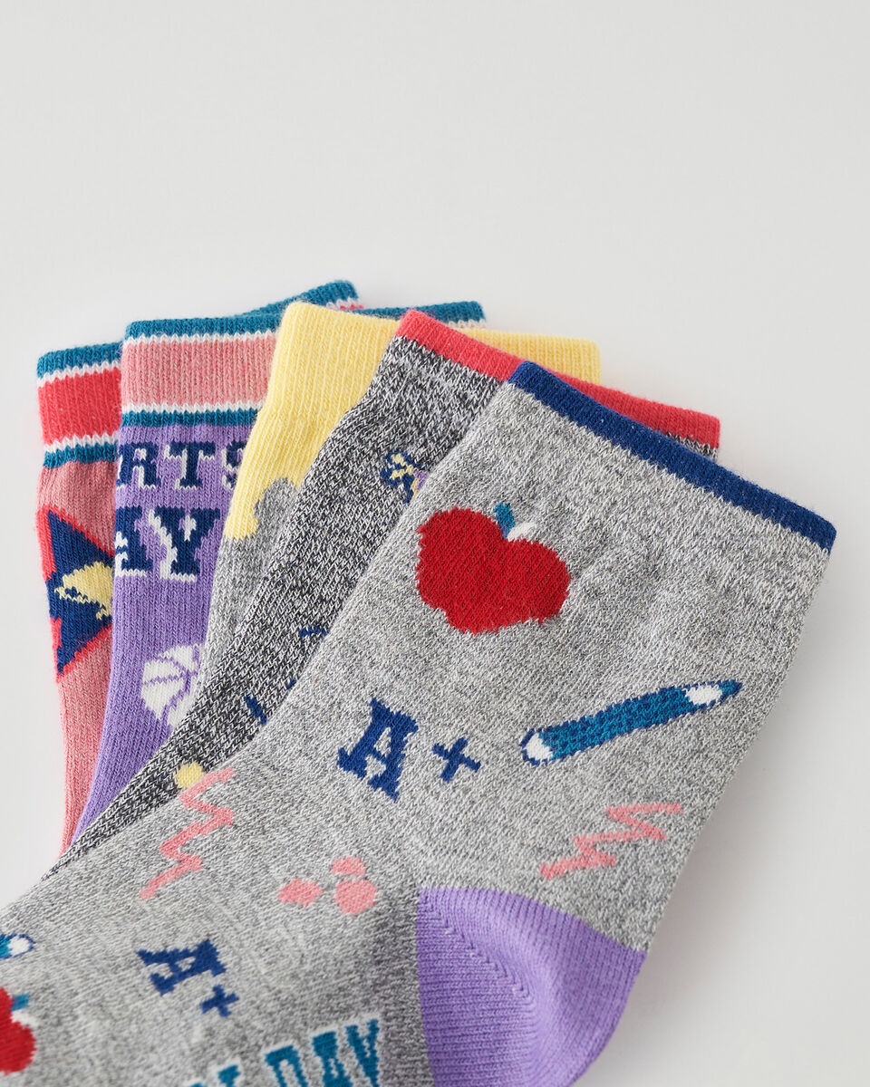 Kid School Days Sock 5 Pack