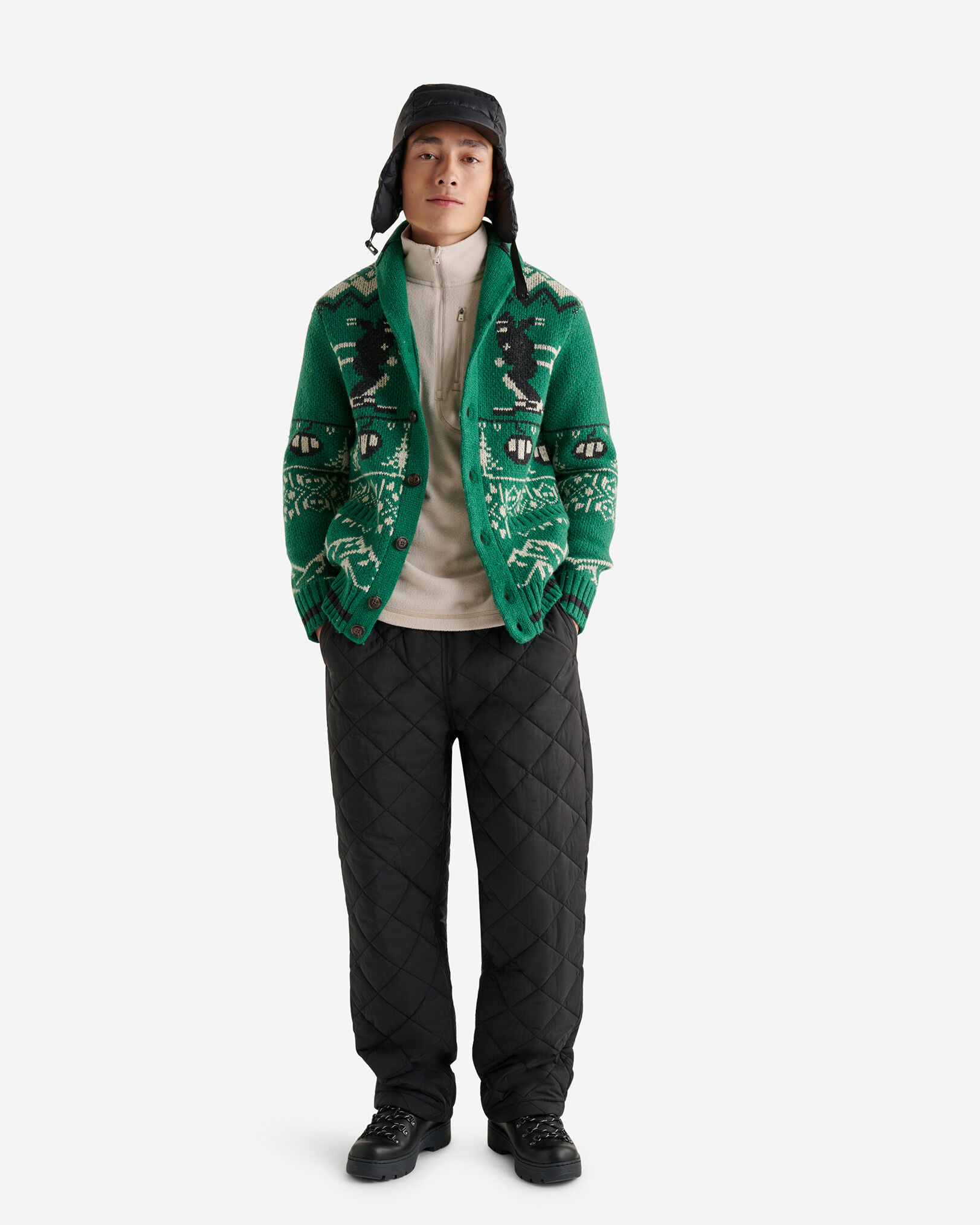 Renew Microfleece Half Zip Stein