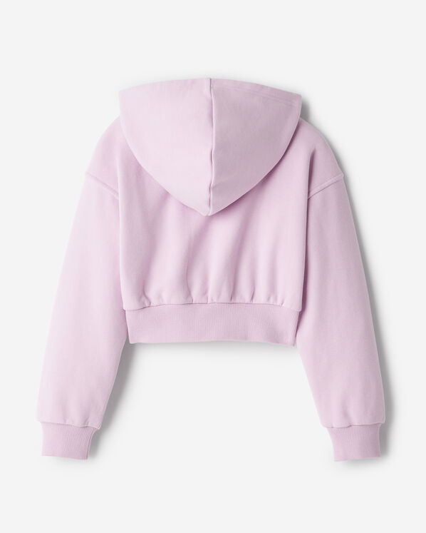 Girls Summer Cloud Cropped Bubble Full Zip Hoodie