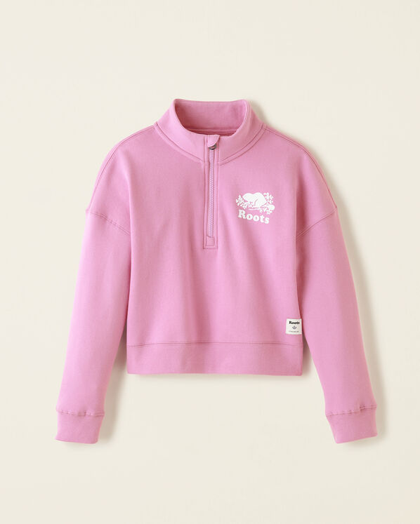 Chandail à col à glissière décontracté original en coton bio pour enfants