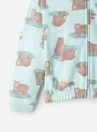 Chandail ourson douillet &agrave; capuchon et glissi&egrave;re pour tout-petits