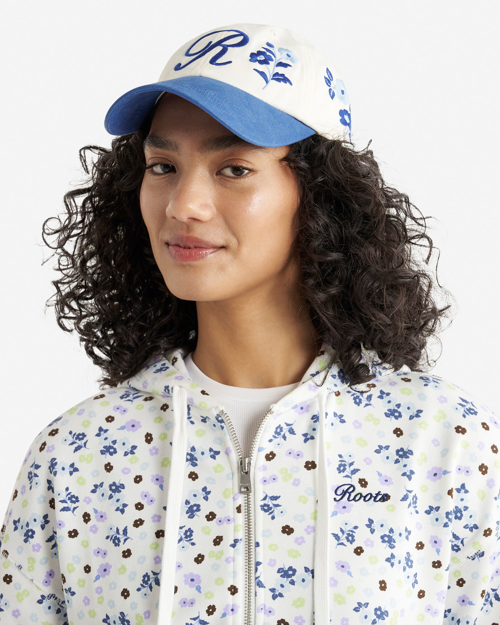 Casquette de baseball à motif floral