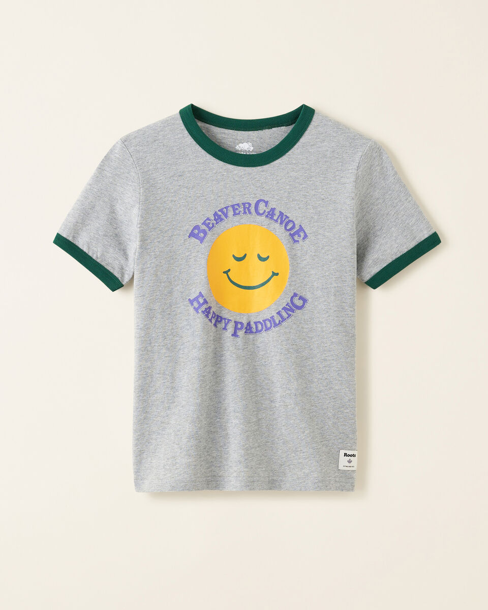 T-shirt à bordures contrastantes Beaver Canoe pour enfants