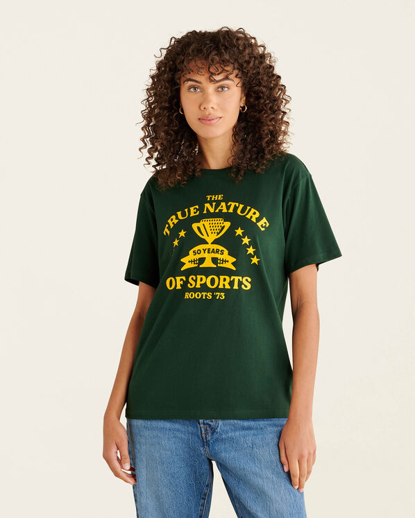 Women's Oversized Silver Pine Cottage Graphic Tee, Women's Clearance