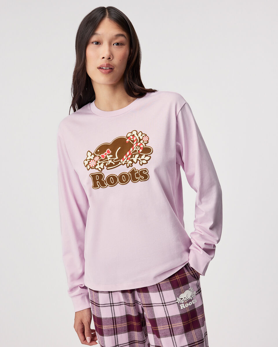 Womens Festive Cooper Long Sleeve T-Shirt