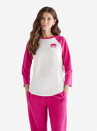 T-shirt style baseball Cooper en coton bio pour femme