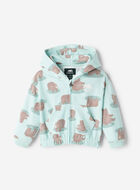 Chandail ourson douillet &agrave; capuchon et glissi&egrave;re pour b&eacute;b&eacute;s