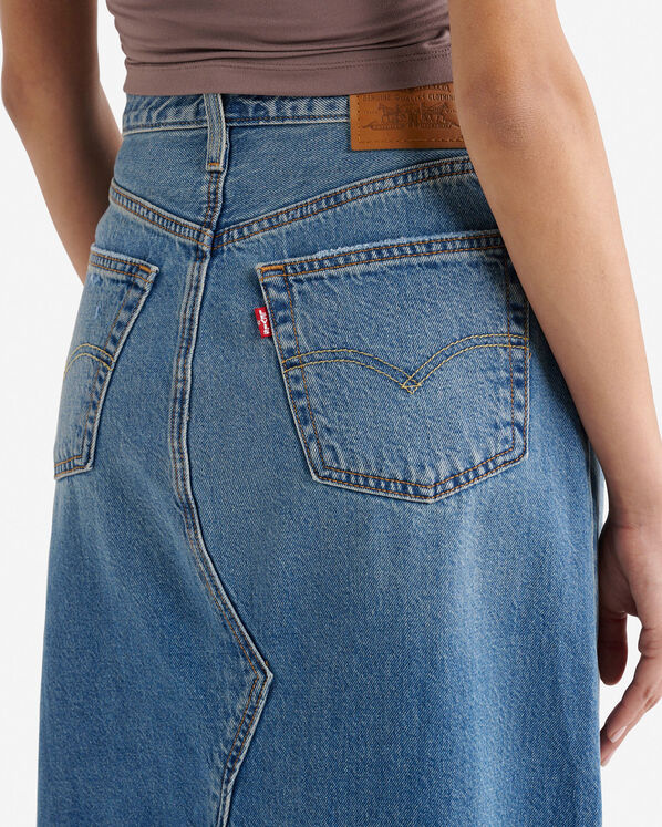 Jupe longue emblématique avec fente Levi's pour femmes Jupe longue emblématique avec fente Levi's pour femmes