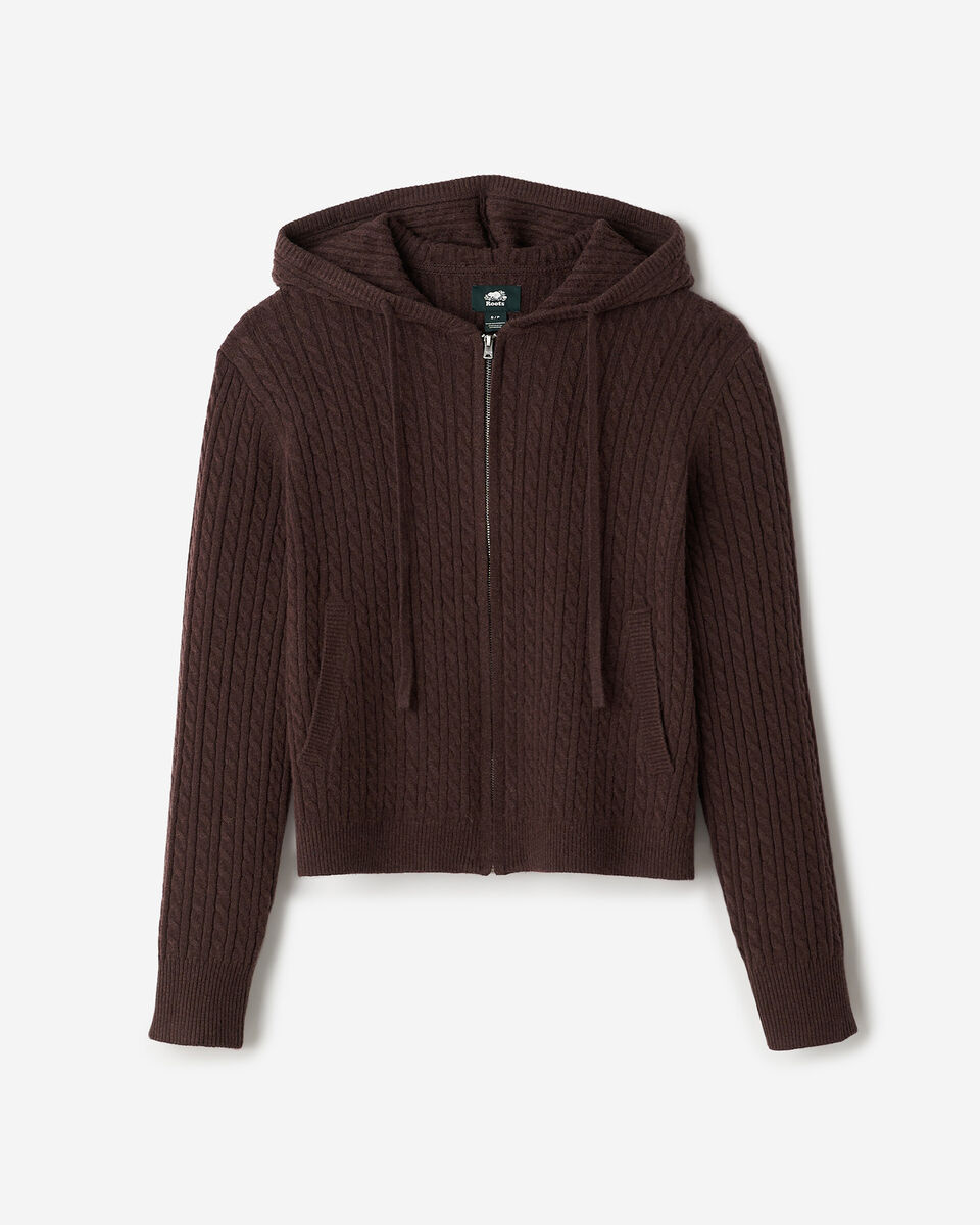 Bowen Cable Knit Full Zip Hoodie