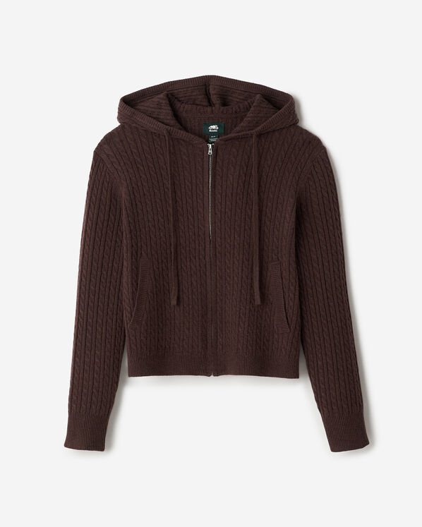 Bowen Cable Knit Full Zip Hoodie
