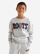 Kids Plaid Applique Crew Sweatshirt