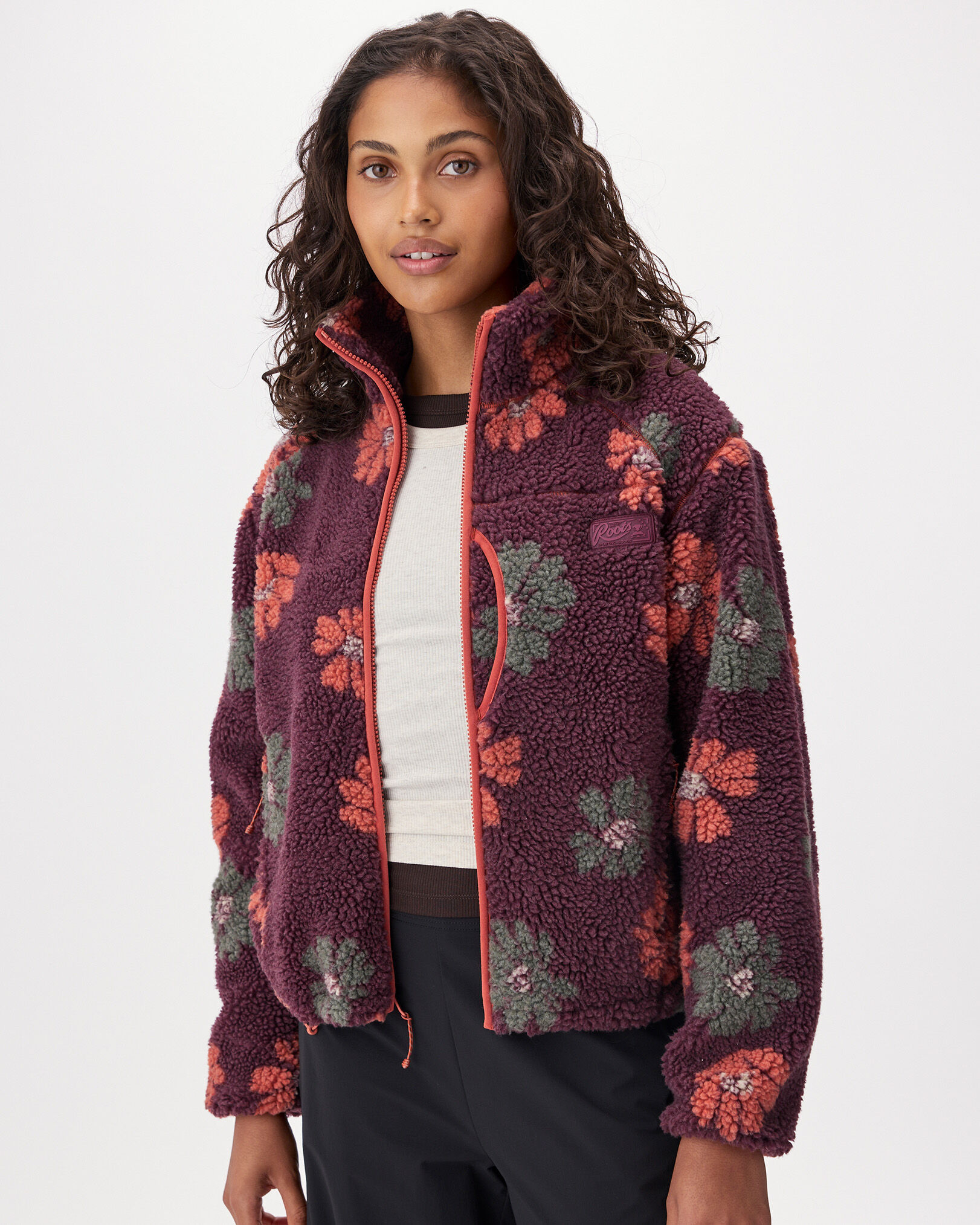 Alta Shearling Fleece Floral Jacket