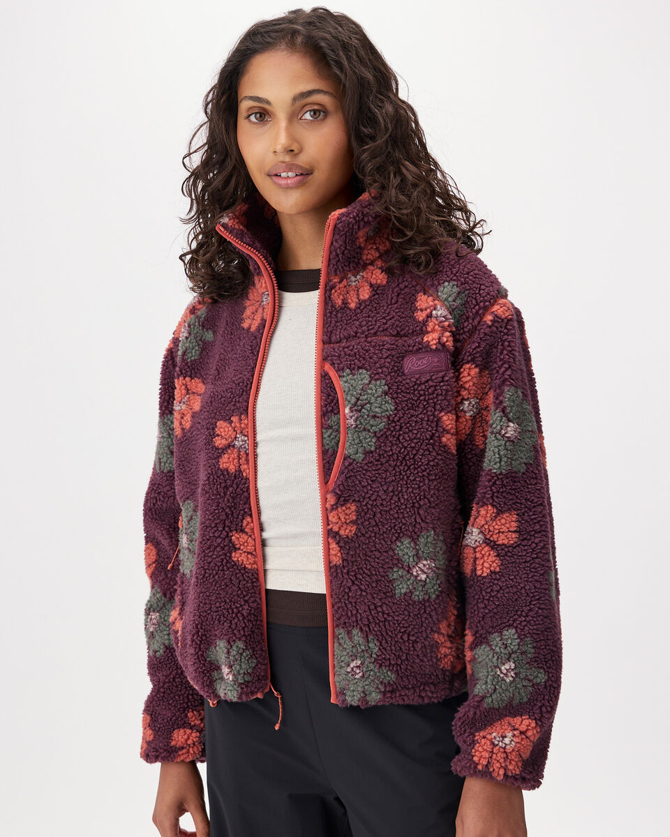 Alta Shearling Fleece Floral Jacket