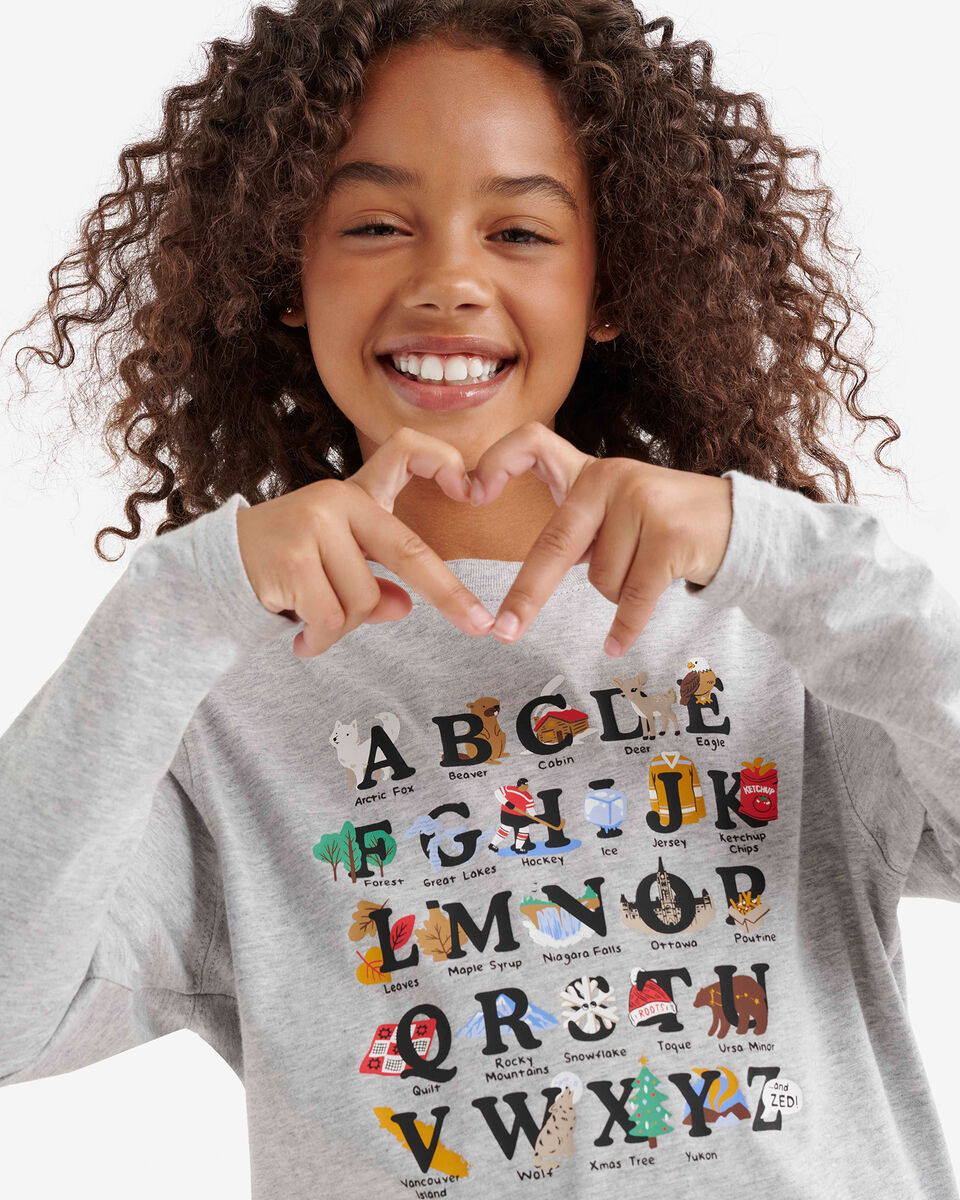 T-shirt ABC du Canada pour enfants