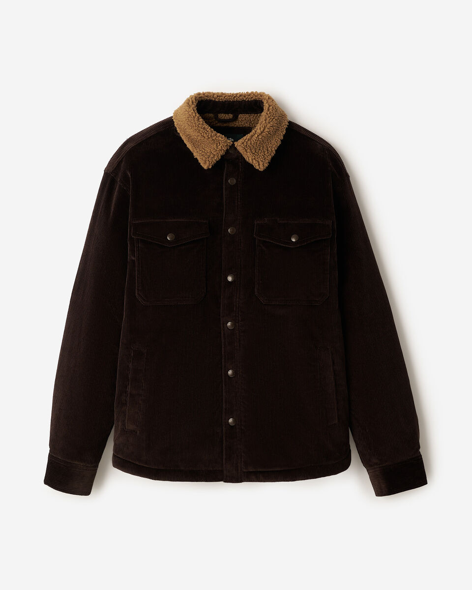 Manteau en velours c&ocirc;tel&eacute; et mouton molletonn&eacute;