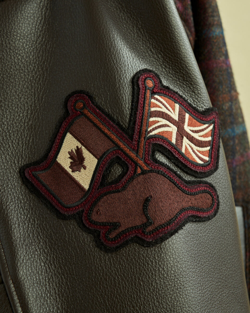 Moon Plaid Varsity Jacket
