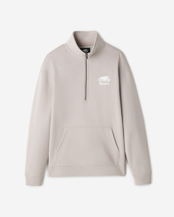 Organic Cooper Relaxed Quarter Zip Stein