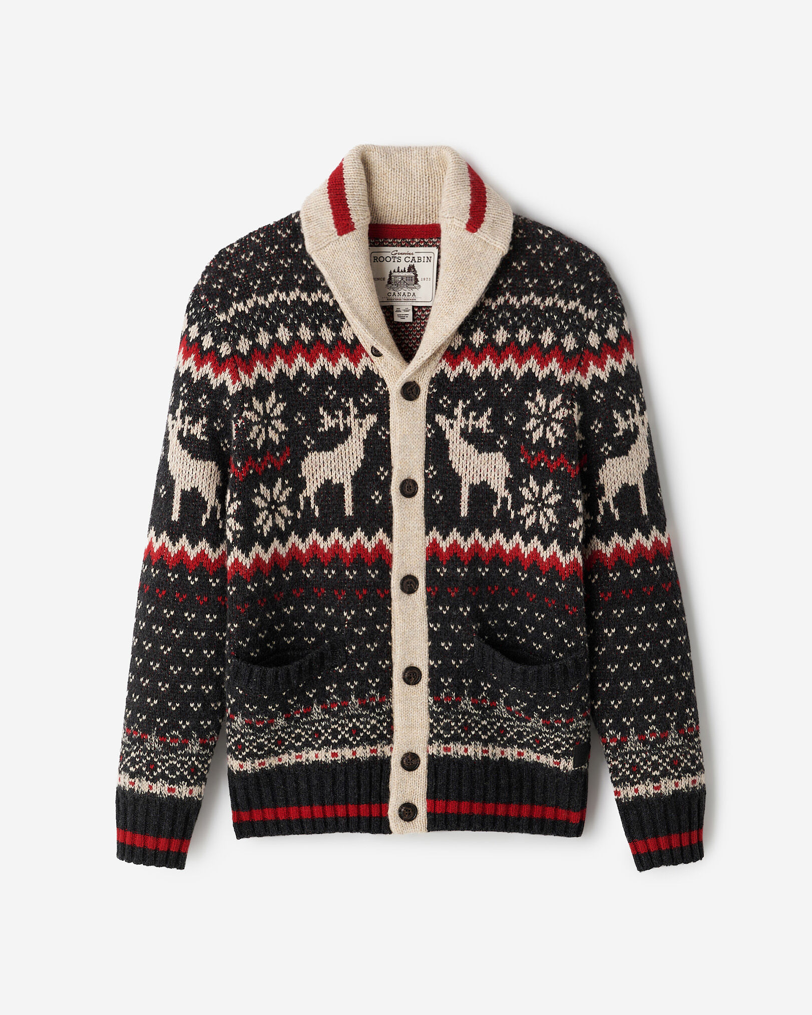 Cardigan châle Cabane Fairisle