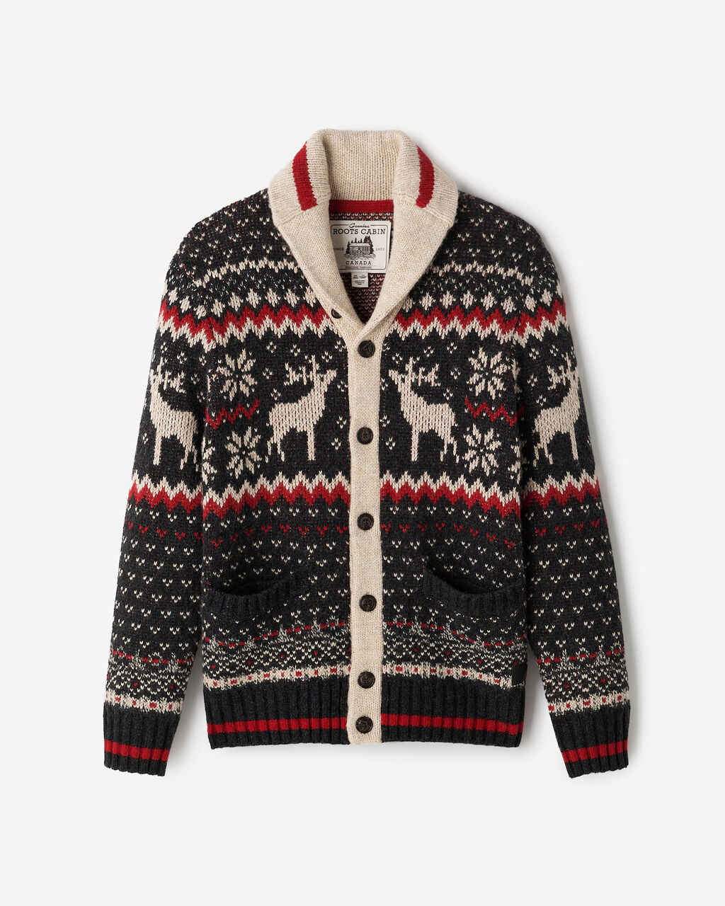 Cabin Shawl Fair Isle Cardigan by Roots