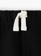 Pantalon ajusté à cheville côtelée en molleton de coton bio pour fille