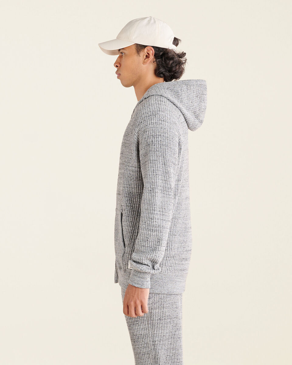 Stretch Waffle Long Sleeve Zip Hoodie | Long Sleeve Tops | Roots