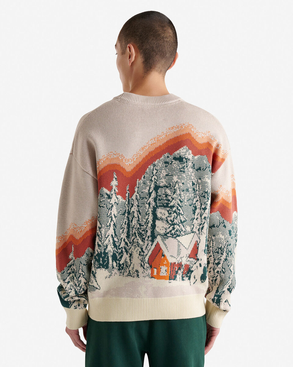Landscape Intarsia Crew Sweater