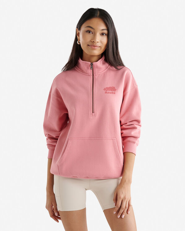 Organic Cooper Relaxed Half Zip Stein