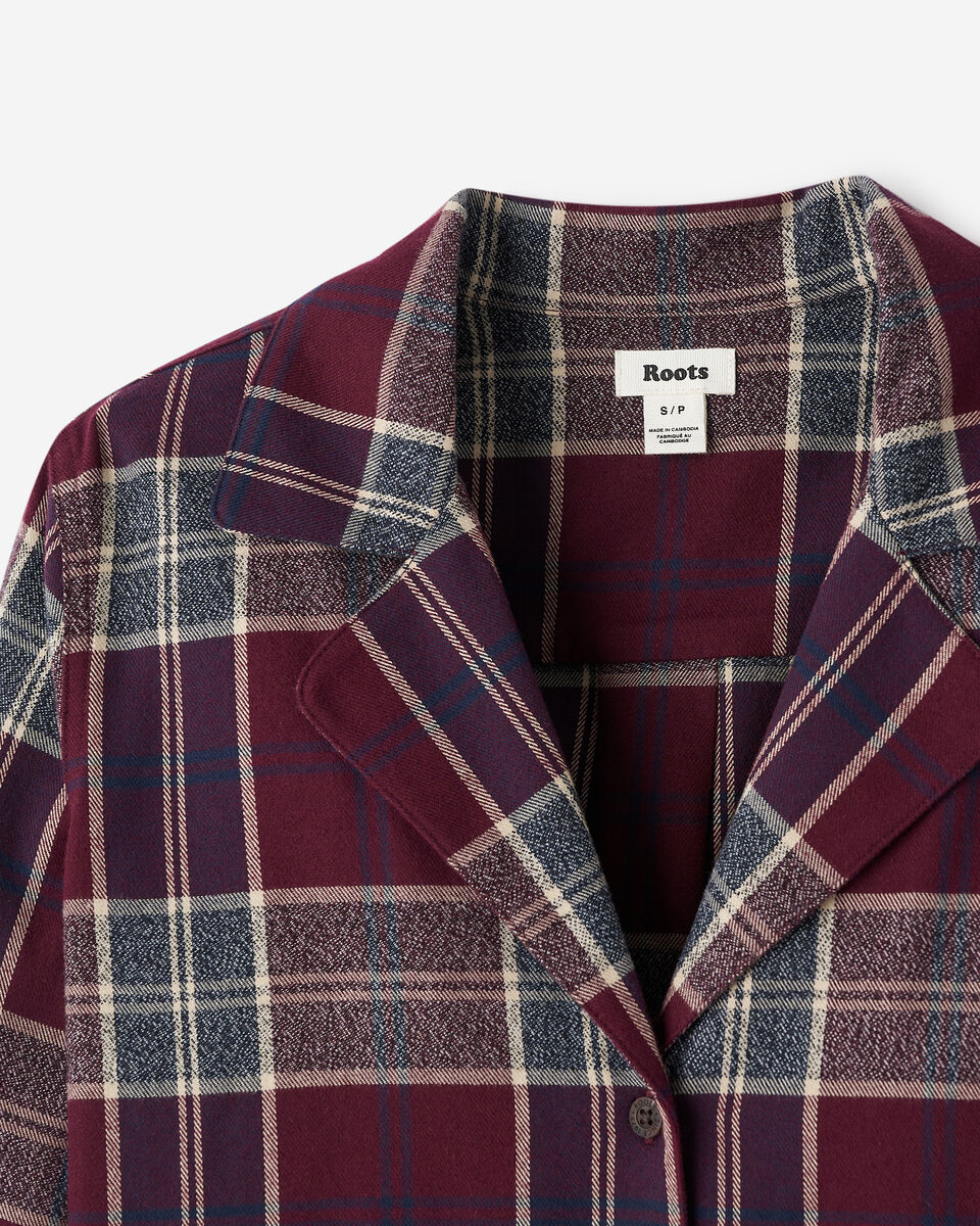 Chemise de pyjama &agrave; carreaux pour femme